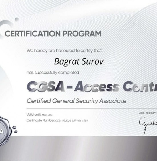 SVsecurity Սերտիֆիկացված Անվտանգության համակարգերի տեղադրում և սպասարկում